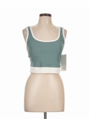 NWT Lululemon Nulu Sage Green Athletic Ribbed Sports Tank Bra New